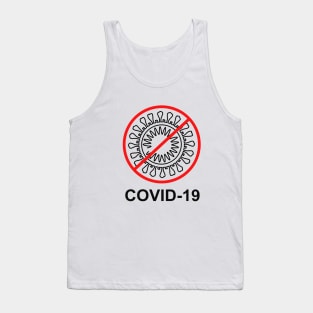 Covid-19 Black Color Tank Top